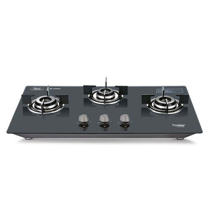 Prestige Desire Hobtop L P Gas Table ( PHTD 02 AI Black With Glass Top, 2 Burners & Auto Ignition)