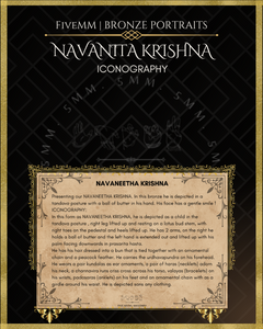 Navanita Krishna Panchaloha Bronze Icon - 4"
