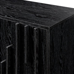 Anishka 55" Contemporary Wood Detailed 3-Door Sideboard