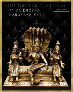 Vaikunta Narayana Panchaloha Bronze Icon Set - 7"-  Masterpieces Collection