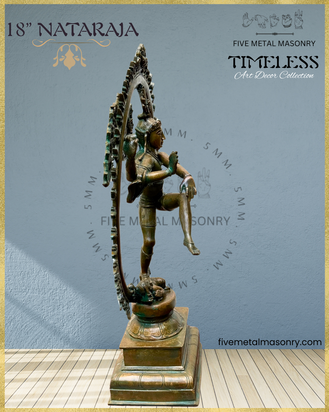 Nataraja Panchaloha Bronze Icon - 18" - Timeless Collection