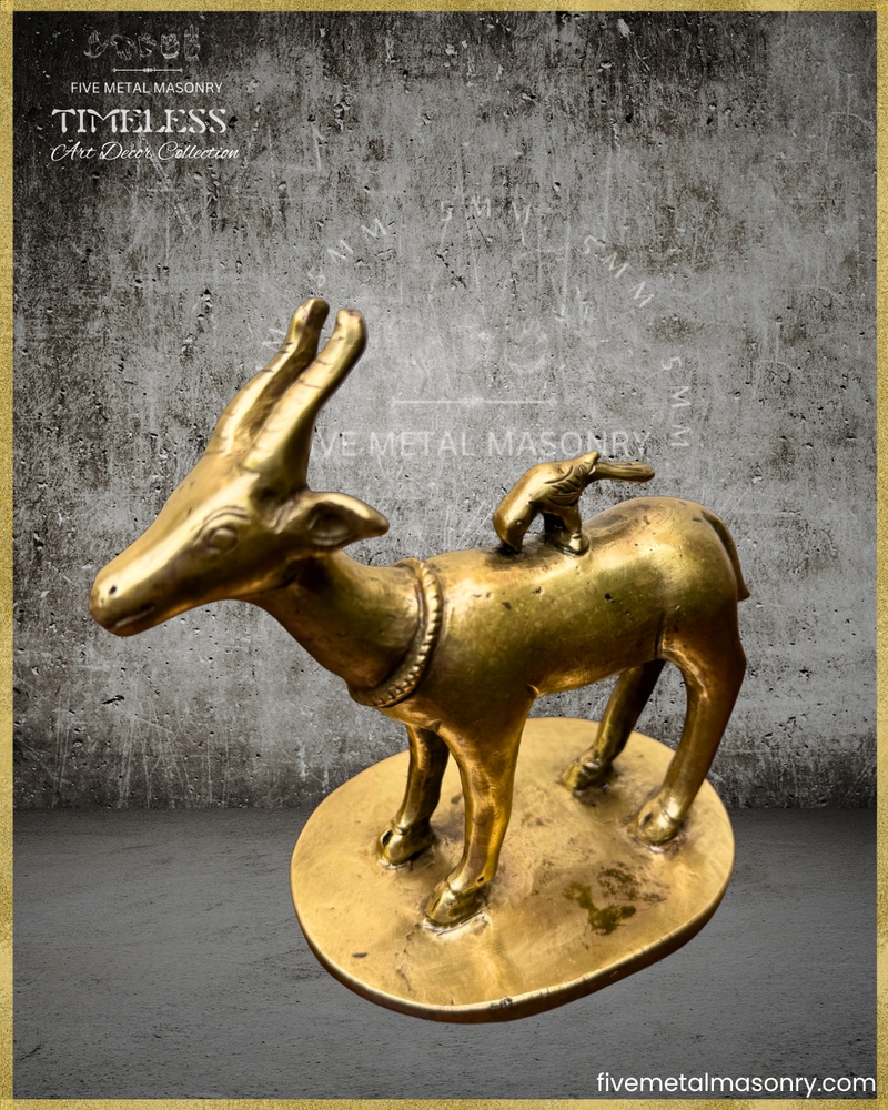 Mrga:Deer Panchaloha Bronze Icon - 5"- Timeless Collection