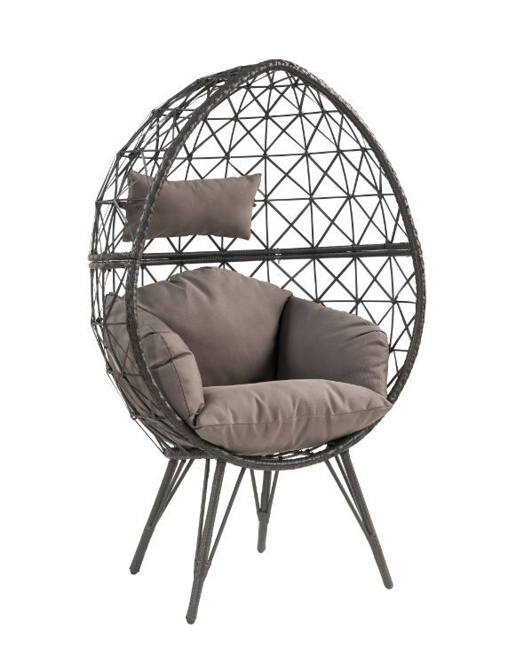 Ennio Single Seater Swing Basket For Balcony & Garden (Black)