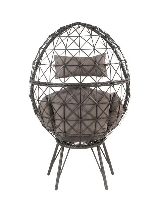 Ennio Single Seater Swing Basket For Balcony & Garden (Black)