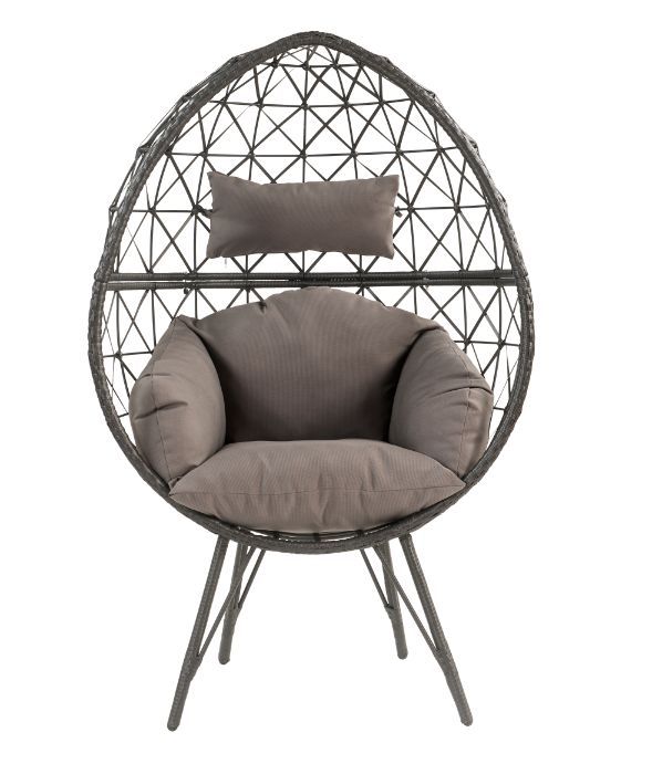 Ennio Single Seater Swing Basket For Balcony & Garden (Black)