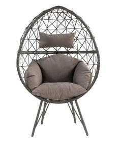 Ennio Single Seater Swing Basket For Balcony & Garden (Black)