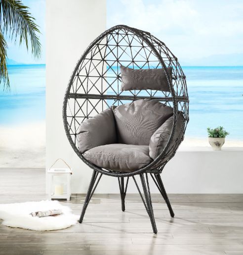 Ennio Single Seater Swing Basket For Balcony & Garden (Black)