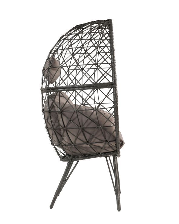Ennio Single Seater Swing Basket For Balcony & Garden (Black)