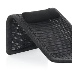 Adnet Outdoor Swimming Poolside Lounger Set of 2 (Black) Braided & Rope