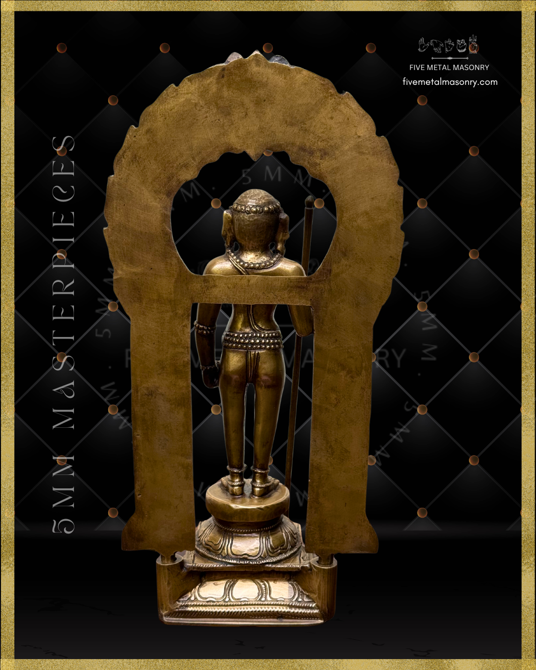 Dhandayudhapani Murugan Panchaloha Bronze Icon - 13" with arch - Masterpieces Collection