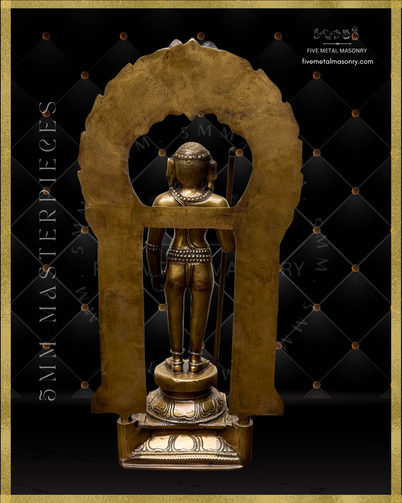 Dhandayudhapani Murugan Panchaloha Bronze Icon - 13" with arch - Masterpieces Collection