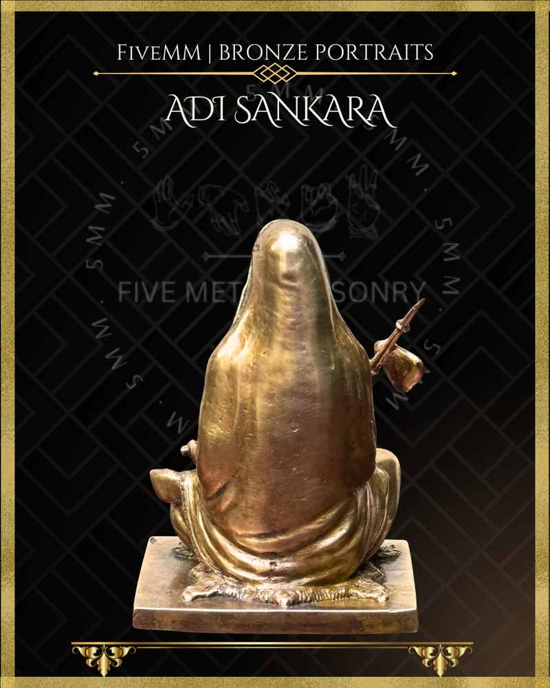 Adi Shankaracharya - 3" Panchaloha Bronze Icon