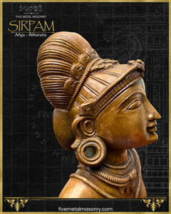 Parvati's Bust Panchaloha Bronze Icon - 8"- Sirpam Collection | Made to Order