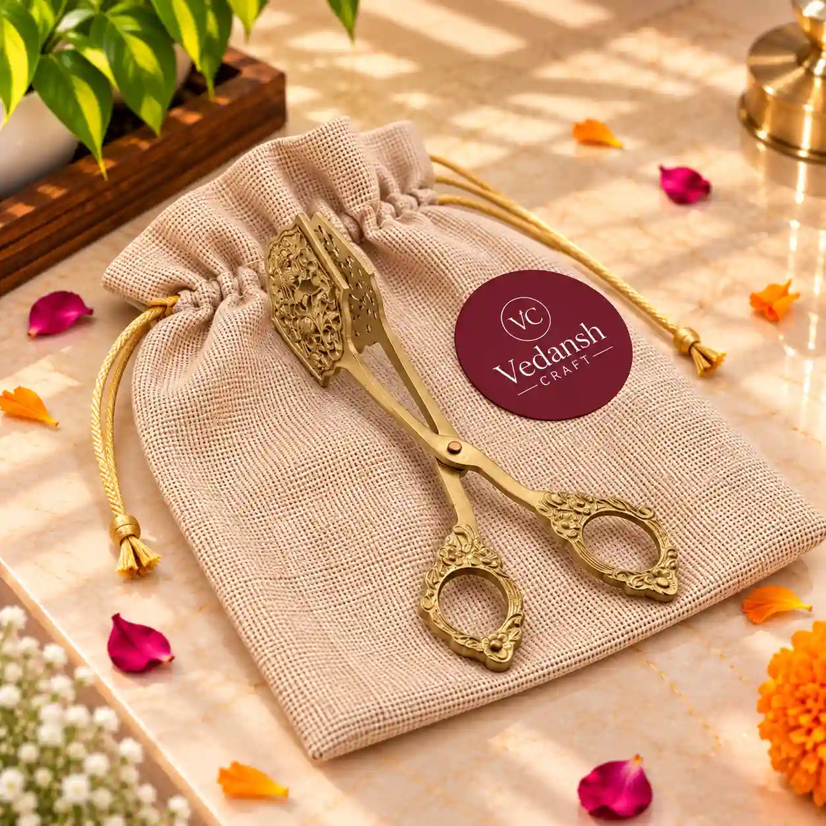 Brass Pooja Potli Gift Hamper: Bulk Corporate Gifting