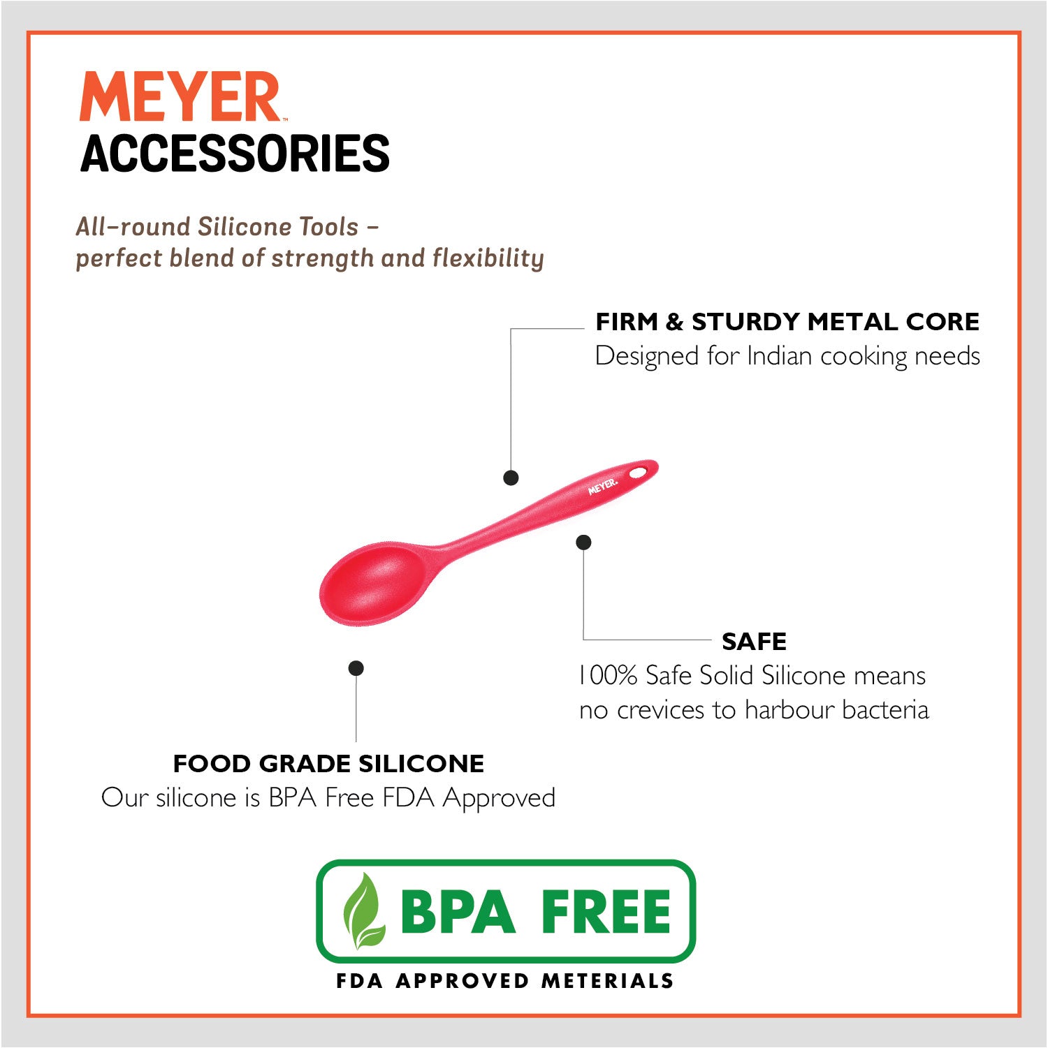 Meyer Silicone Spoon, Red
