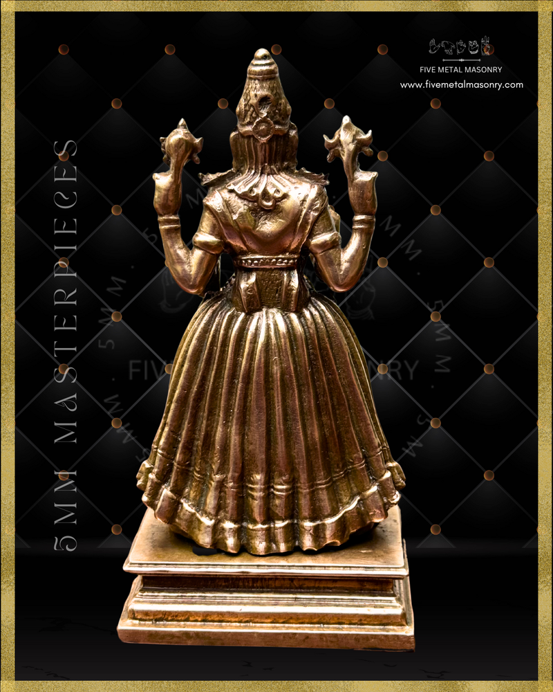Kollur Mookambika  Panchaloha Bronze Icon - 5"-  Masterpieces Collection