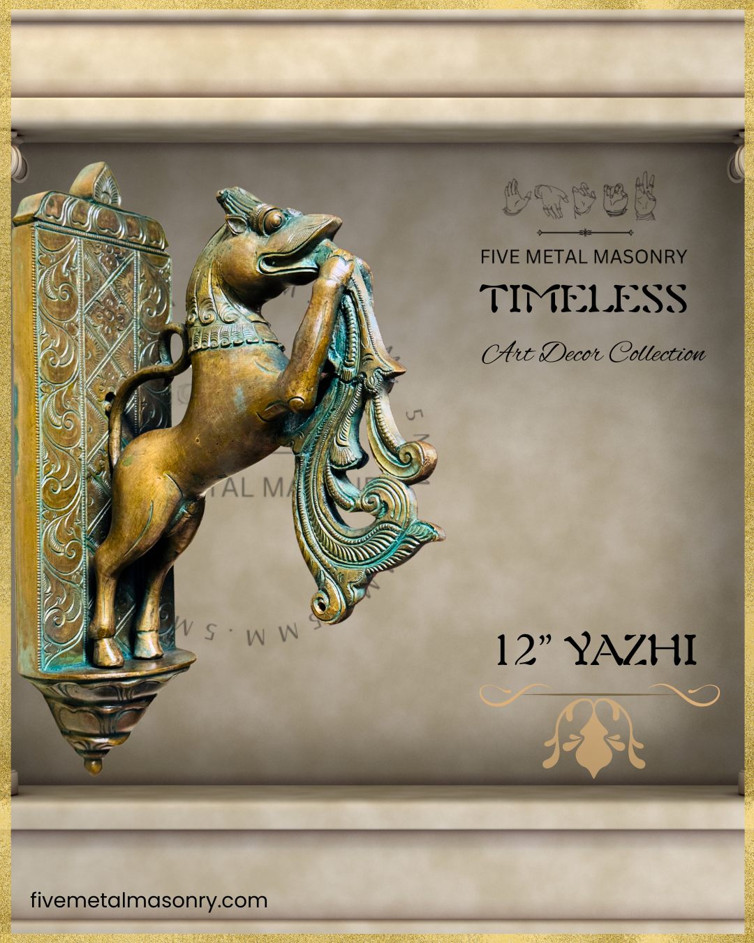 Yazhi Panchaloha Bronze Icon - 12"- Timeless Collection (Icon be crafted on request)