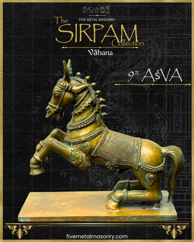 Asva:Horse Panchaloha Bronze Icon - 9" - Sirpam Collection