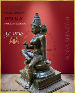 Parvati: Boga Shakti Panchaloha Bronze Icon - 17"- Timeless Collection