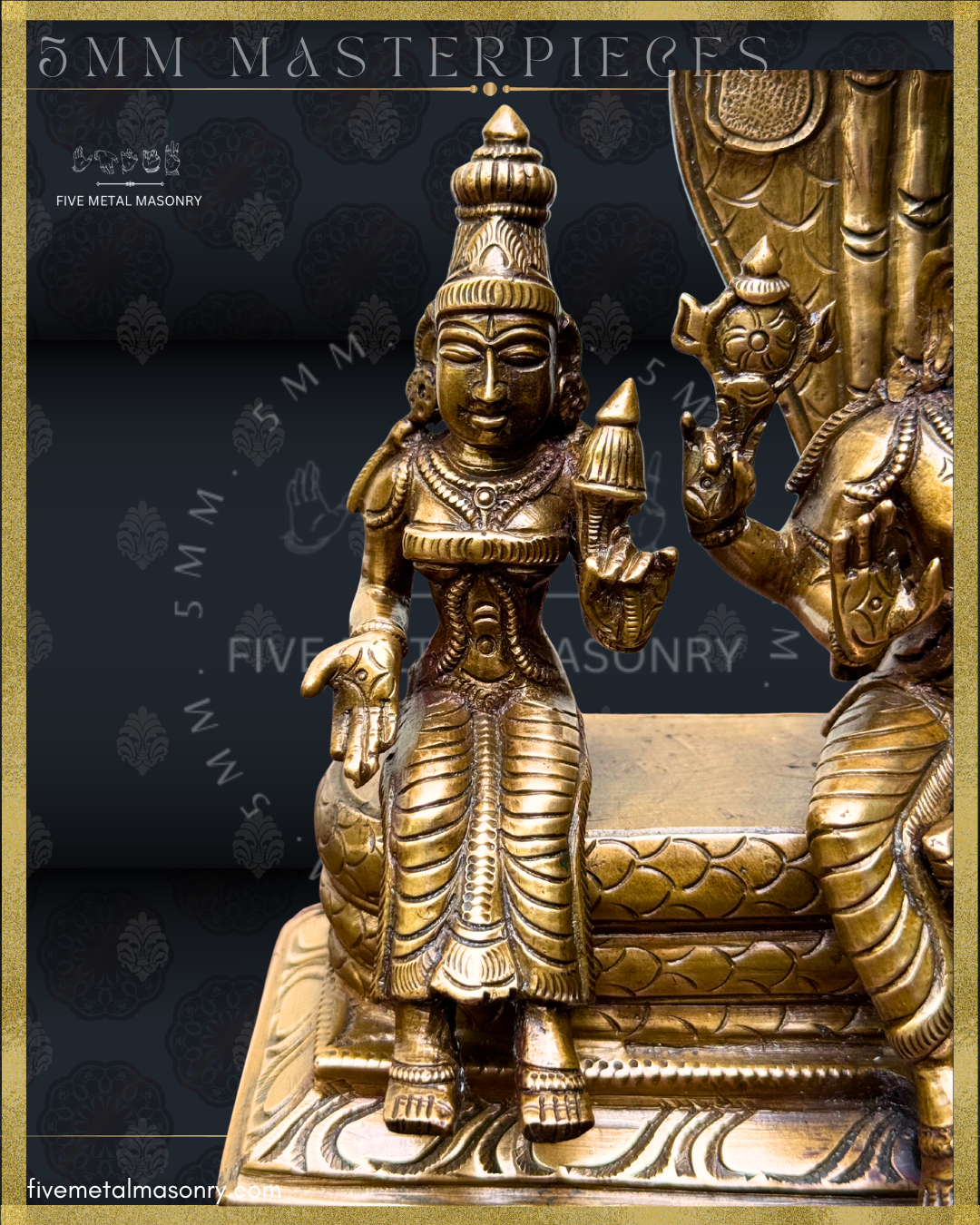 Vaikunta Narayana Panchaloha Bronze Icon Set - 7"-  Masterpieces Collection