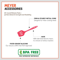 Meyer Silicone Slotted Turner, Red