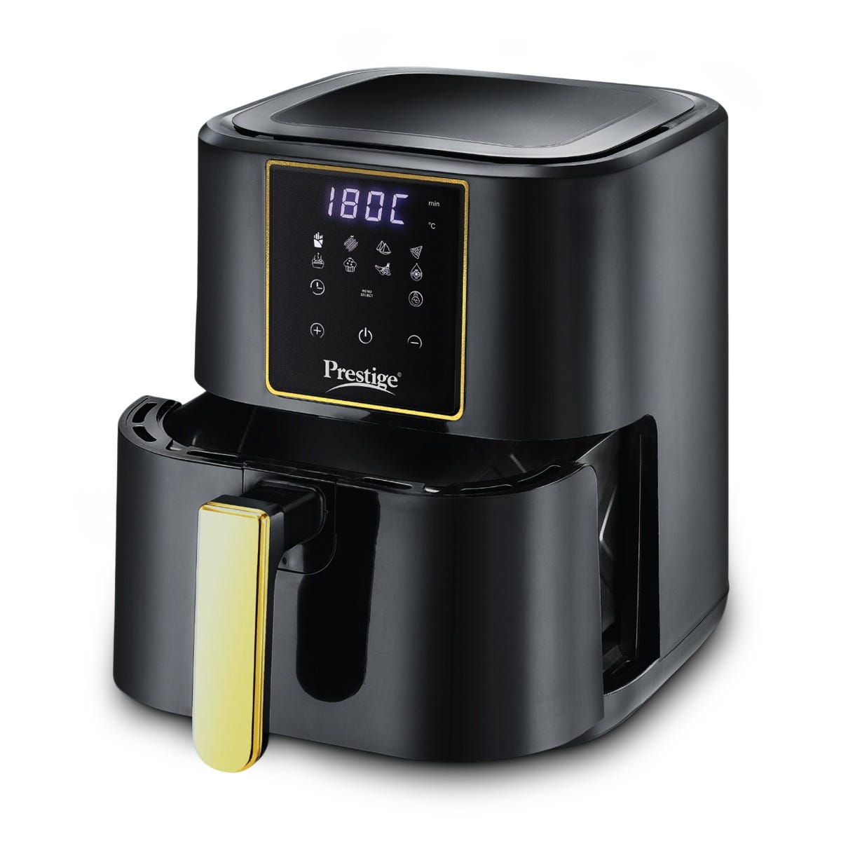 Prestige Nutrifry 4.5L Digital Air Fryer, 1200W, 8 Preset Menu, 80% Less Oil, 1Y Warranty, ISI + Prestige Nutri-Mate 400W Mixer Grinder, 2 Jars & 3 Lids, Dual Safety Interlock, 1Y Warranty