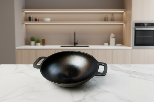 SUPER SMOOTH Cast Iron Kadai (WOK MODEL)
