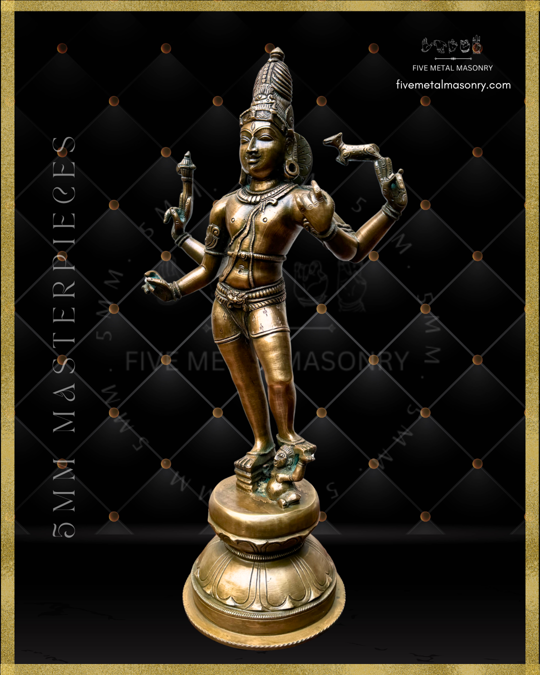 Vinadhara Dakshinamurti Shiva Panchaloha Bronze Icon - 16" - Masterpieces Collection