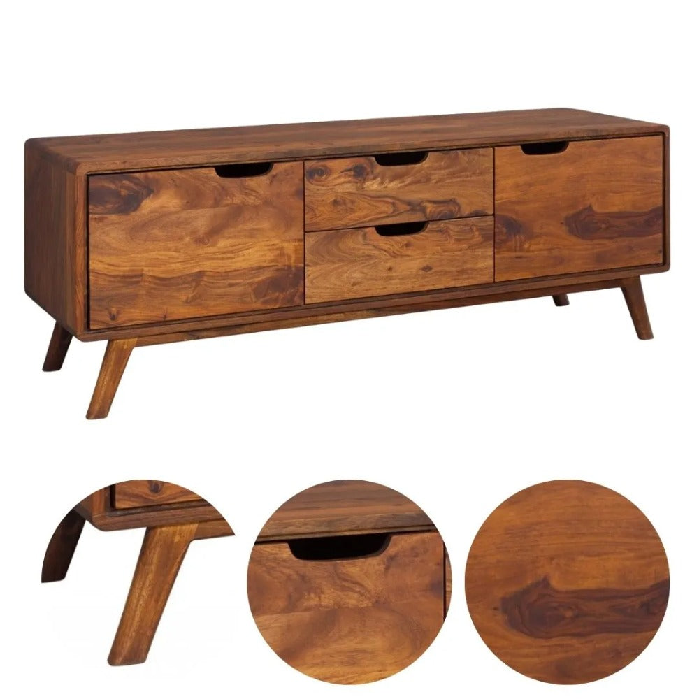 Banglore Mid-Century Sheesham Wood TV Cabinet