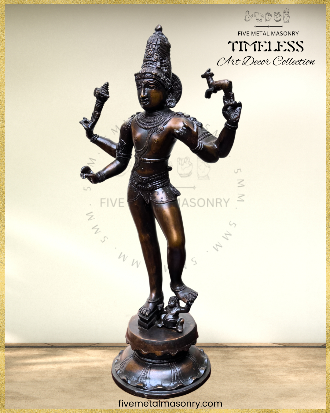 Tripurantaka Shiva Panchaloha Bronze Icon - 19" - Timeless Collection