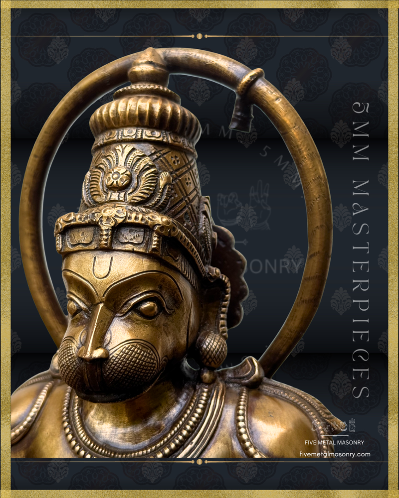 Hanuman Panchaloha Bronze Icon - 18"-  Masterpieces Collection
