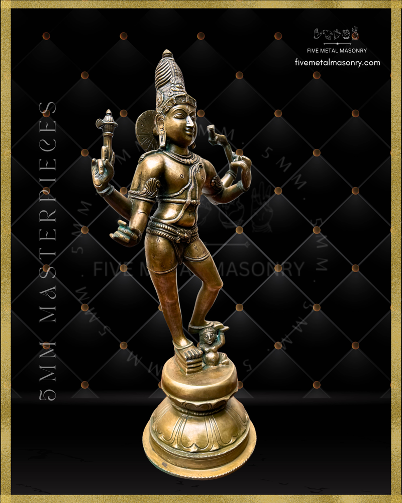 Vinadhara Dakshinamurti Shiva Panchaloha Bronze Icon - 16" - Masterpieces Collection