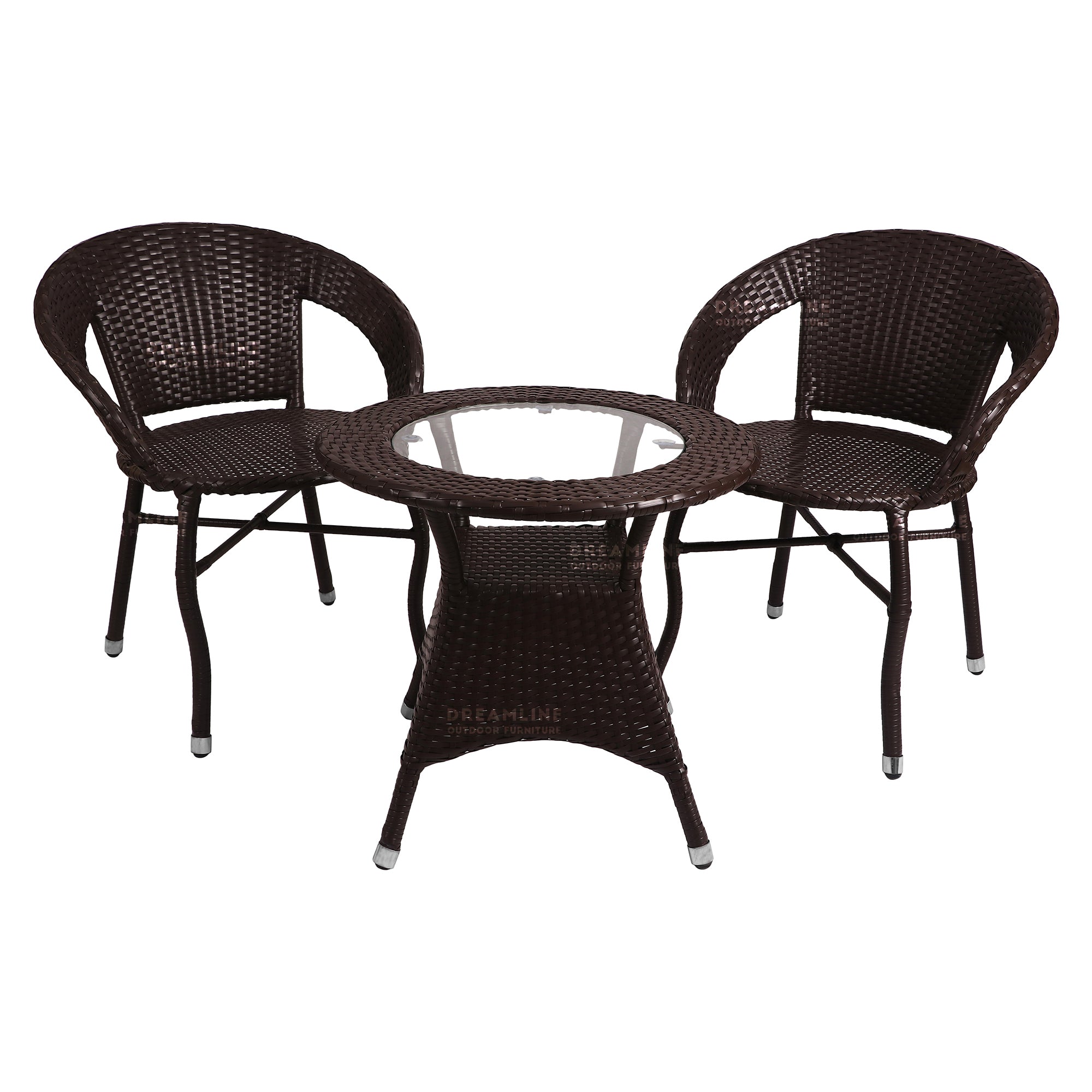 Thyme Outdoor Patio Seating Set 2 Chairs and 1 Table Set