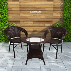 Thyme Outdoor Patio Seating Set 2 Chairs and 1 Table Set