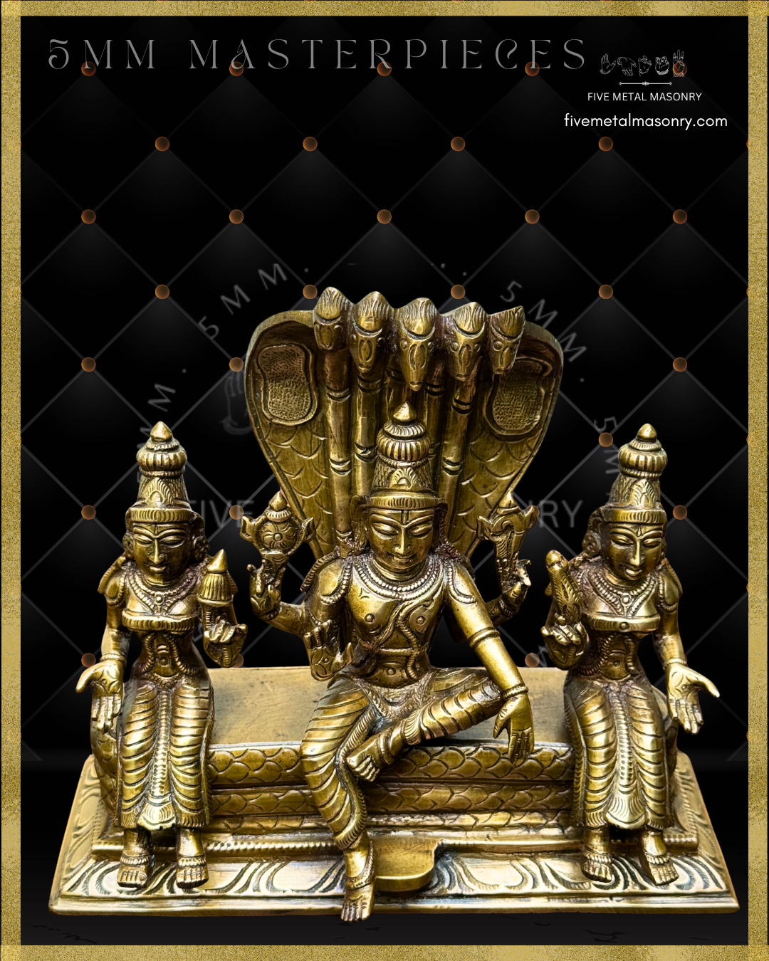 Vaikunta Narayana Panchaloha Bronze Icon Set - 7"-  Masterpieces Collection