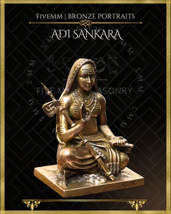 Adi Shankaracharya - 3" Panchaloha Bronze Icon