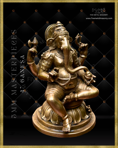 Ganesa Panchaloha Bronze Icon - 4"-  Masterpieces Collection