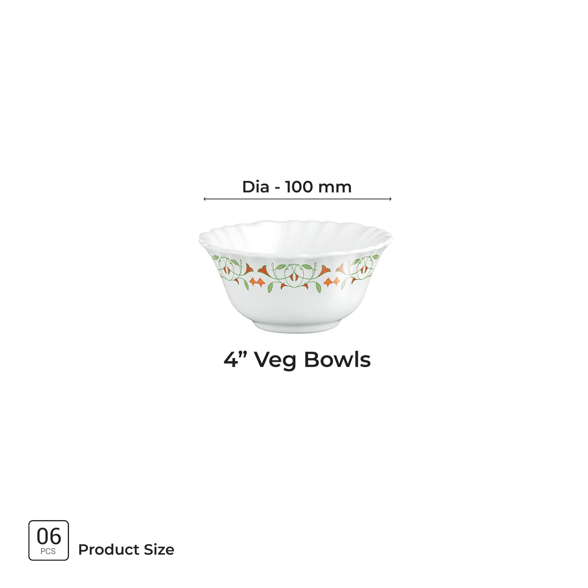 Aurelia Collection 6 Pcs Bowl Set - MEENA (Treo By Milton)