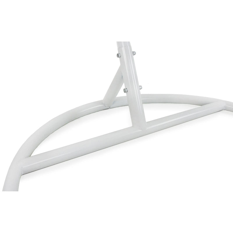 Luoni Single Seater Hanging Swing With Stand For Balcony , Garden Swing (White)