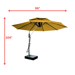 Spina Luxury Side Pole Garden Umbrella With Stand