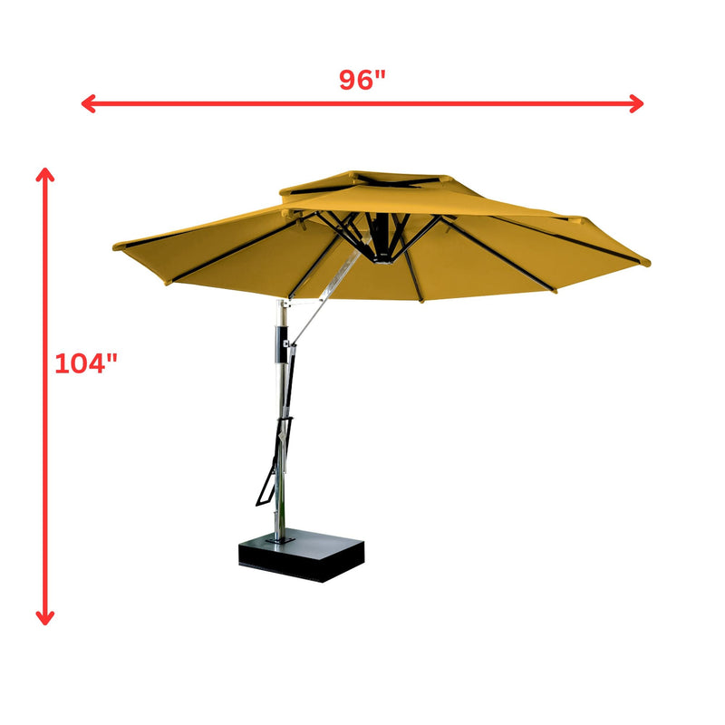 Spina Luxury Side Pole Garden Umbrella With Stand
