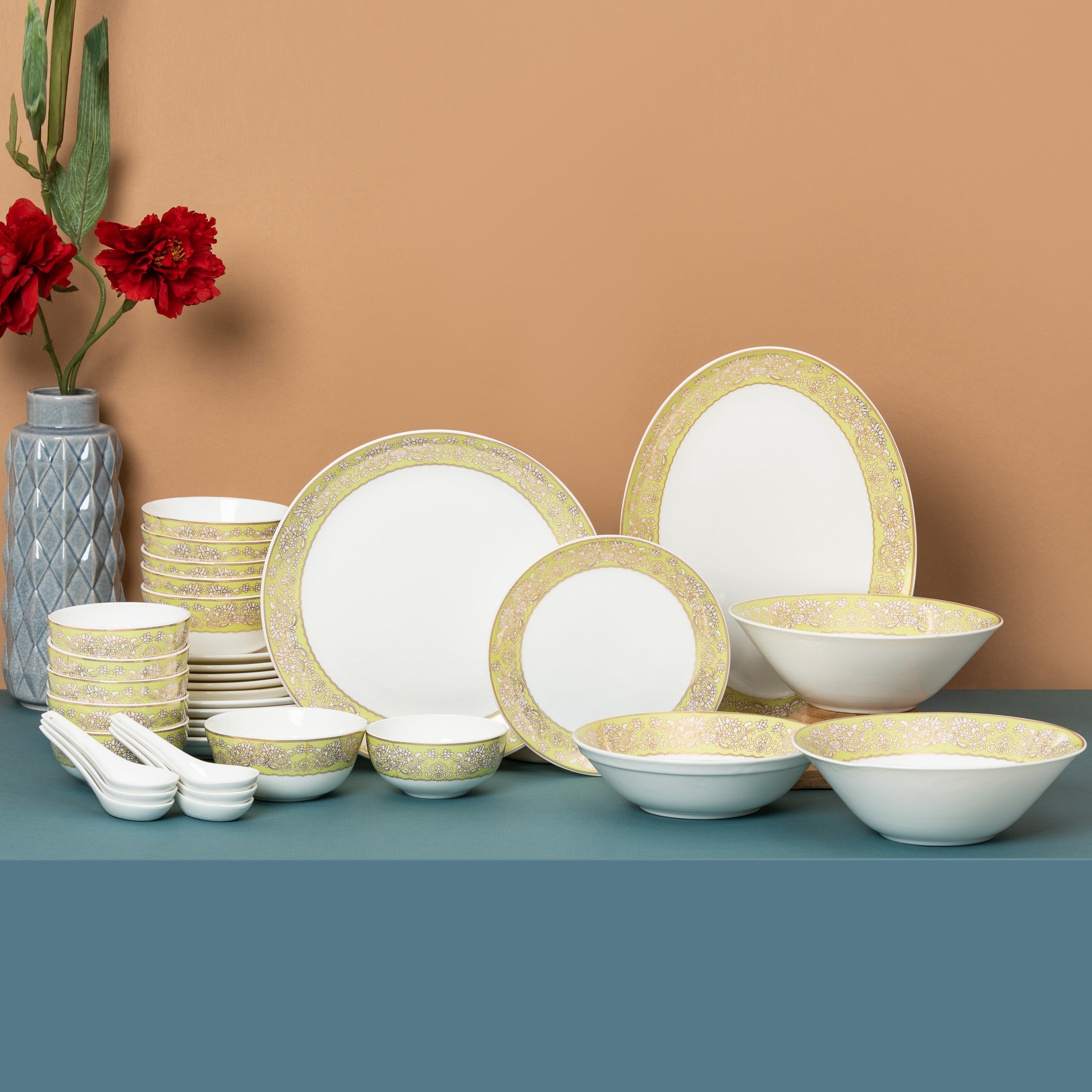JCPL Urmi Aroma Dinner Set of 34 (AS1), For Family of 6