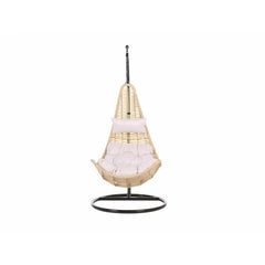 Leonzio Single Seater Hanging Swing With Stand For Balcony , Garden Swing (Gold)