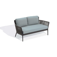 Trecla Outdoor Garden Balcony Sofa Set 2 Seater , 2 Single Seater 1 Center Table Set (Dark Grey) Braided and Rope