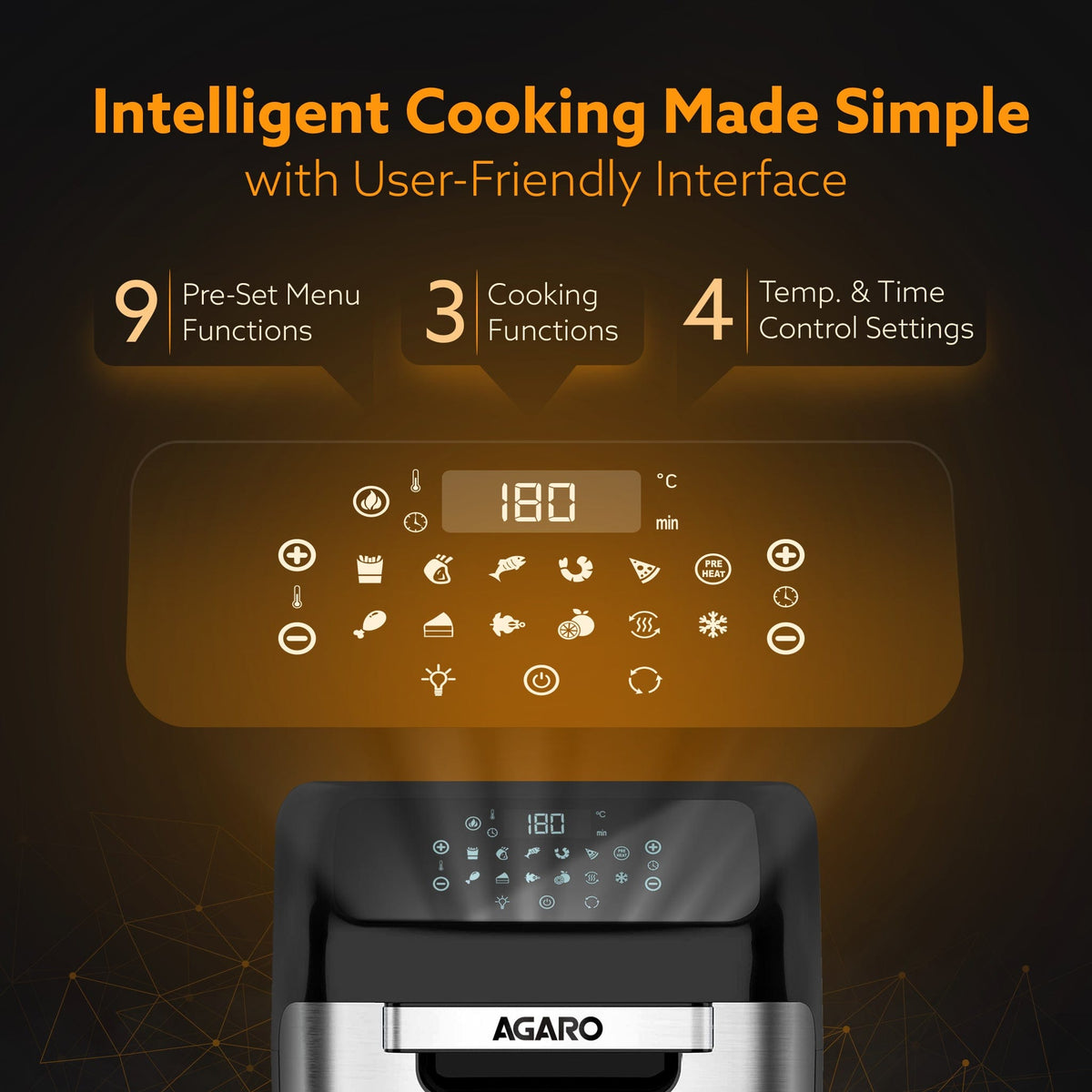 AGARO Regency Air Fryer - 1800 Watts - 12L-4