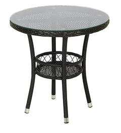 Ted Outdoor Patio Seating Set 2 Chairs and 1 Table Set (Black)