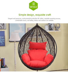 Orlanda Single Seater Hanging Swing With Stand For Balcony , Garden Swing (Black)