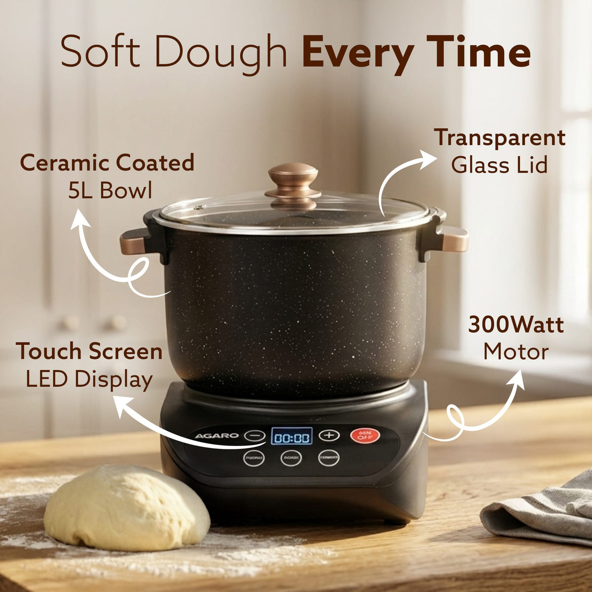 AGARO Regal Dough Maker Machine 5L
