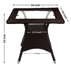 Bloom Outdoor Patio Seating Set 4 Chairs and 1 Table Set