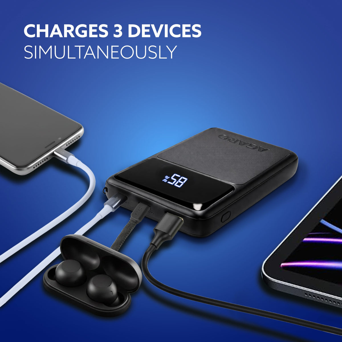 AGARO Ignite 10000 mAh Compact Power Bank, 45W Quick Charging for Smartphones-4